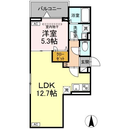 セレスティア南花畑Ⅳ 間取り図