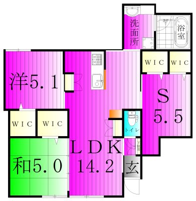 Forest Grande　Ⅰ 102号室 間取り