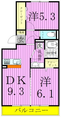 セジュール保塚Ａ 間取り図