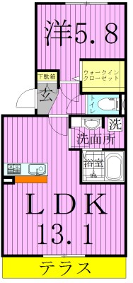 セジュール保塚Ｂ 間取り図