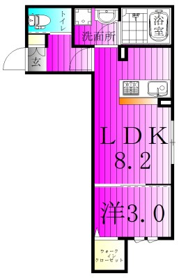 KEIAI RESIDENCE 常盤平 301号室 間取り