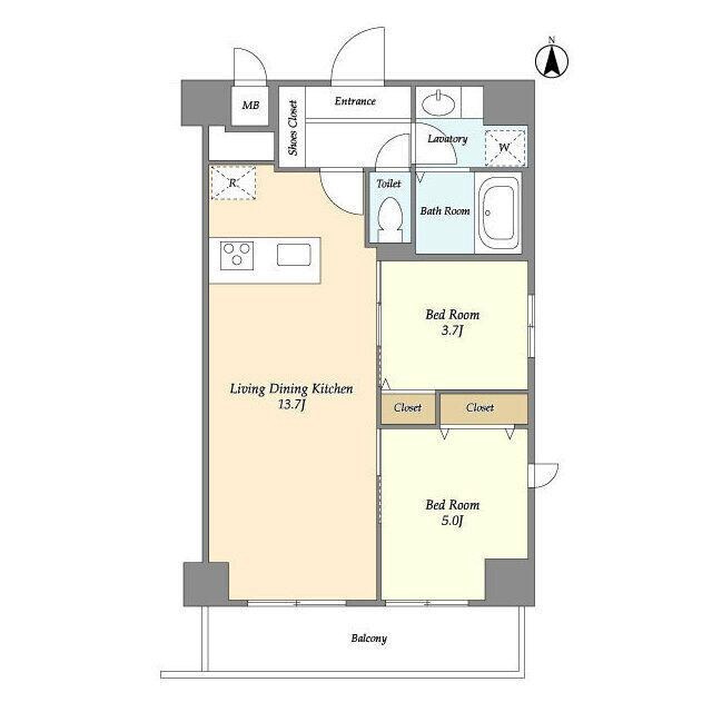 グランカーサ南千住 間取り図