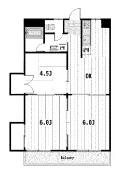 サンハイツ川甚 402号室 間取り