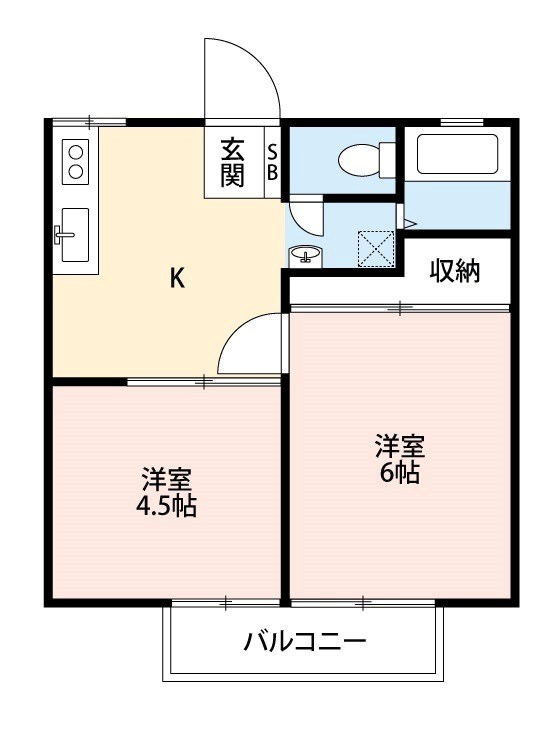 オオクマハイツ 102号室 間取り