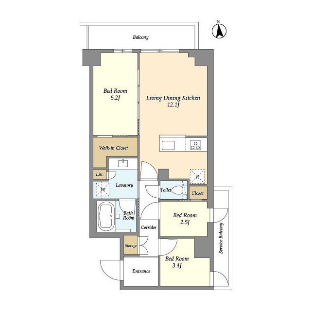 コンフォリア竹ノ塚イースト 間取り図
