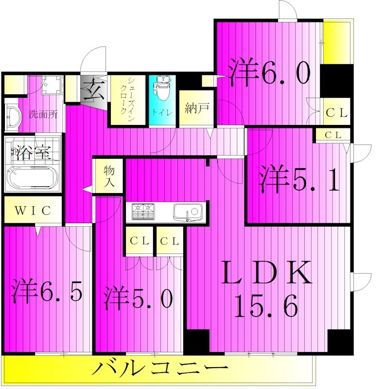 アヴェニール柏の葉 705号室 間取り