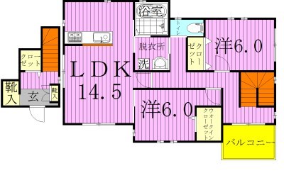 流山市松ヶ丘6丁目住宅 201号室 間取り
