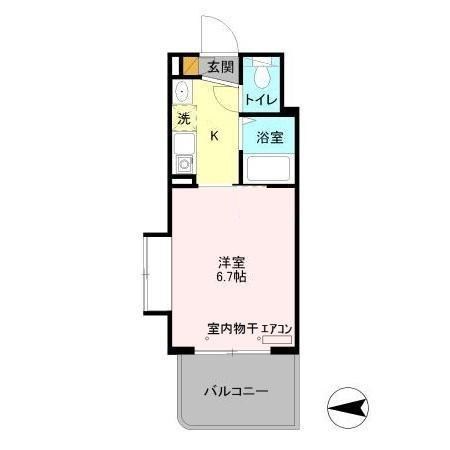 パティオ坂巻 223号室 間取り