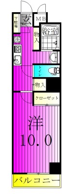 アンジュフローリア 405号室 間取り