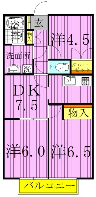 レインボーハイツＡ 205号室 間取り