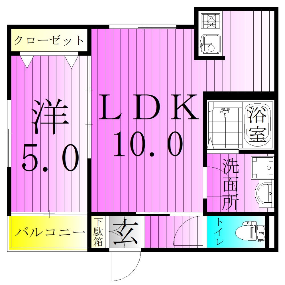 プラスドア北千住 間取り図