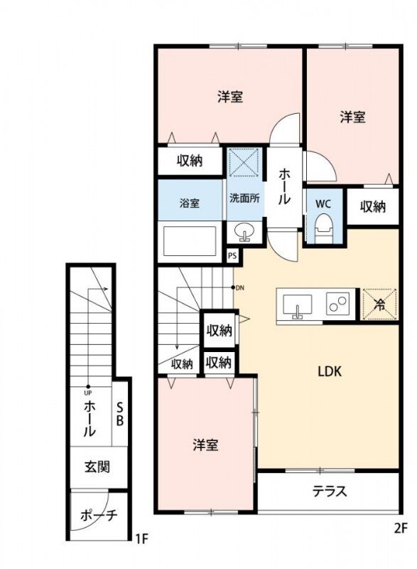 フルール・メゾン 201号室 間取り