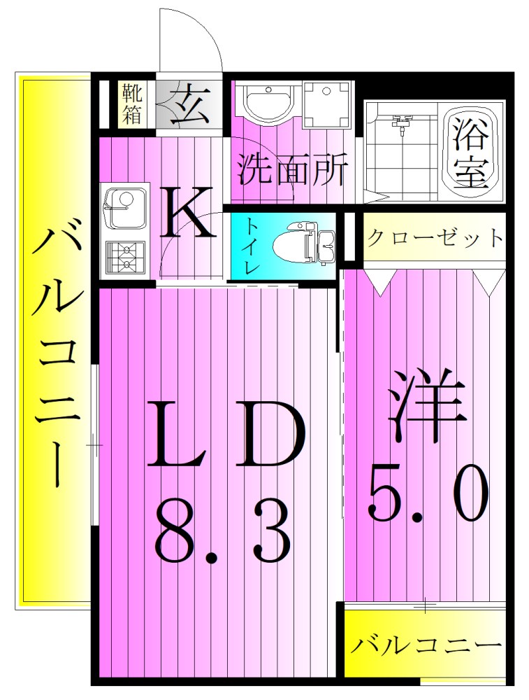 プラスドア北千住 間取り図