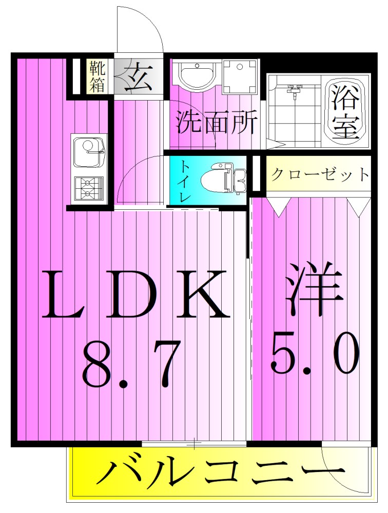 プラスドア北千住 間取り図