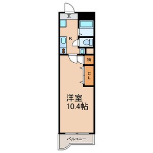 パークサイドメルヴェーユ 106号室 間取り