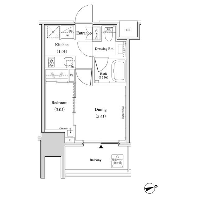 ザ・パークハビオ北千住 間取り図