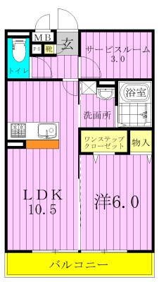 ラ　カンパネラ　Ｂ 間取り図