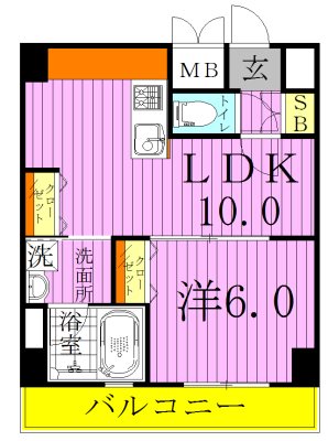 八潮ＰＡＲＫ　ＳＱＵＡＲＥ 602号室 間取り