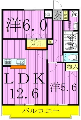 グランベル・ハウス１ 間取り図