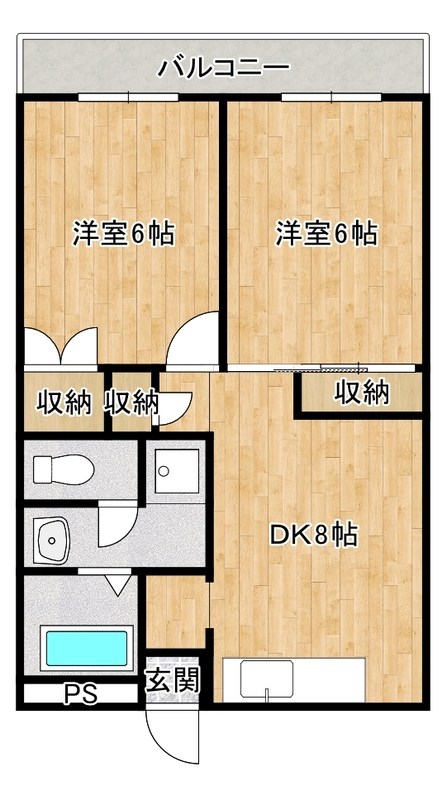 ブラザーマンション湯浅  201号室 間取り