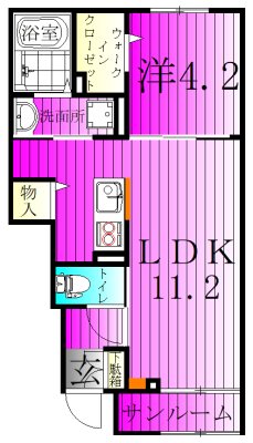 ロジュマン湖北台 間取り