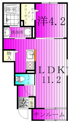 ロジュマン湖北台 間取り