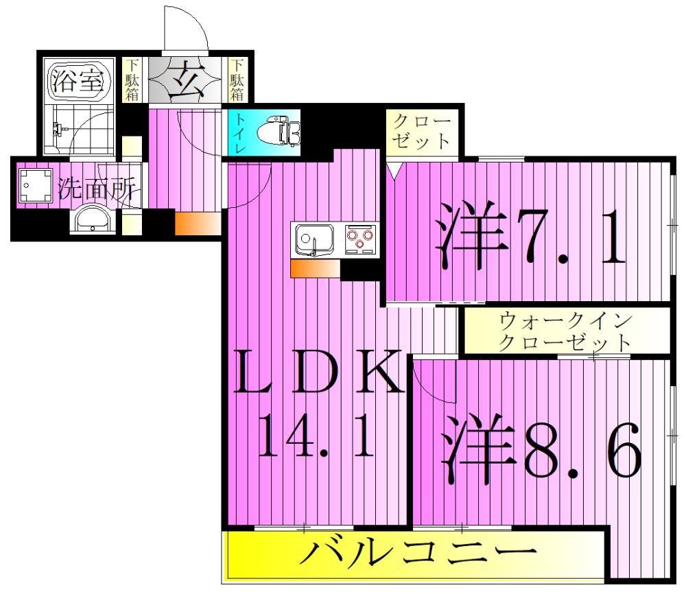 ディアコート西新井 間取り図