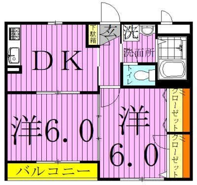 ガーデンスクエア梅島 間取り図