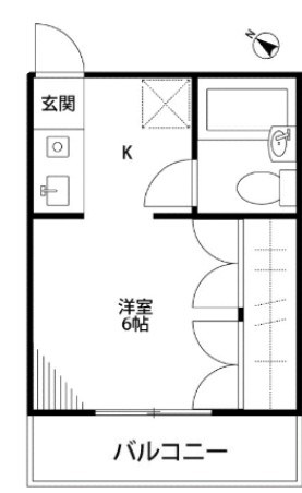 ブルージュ千駄堀 105号室 間取り
