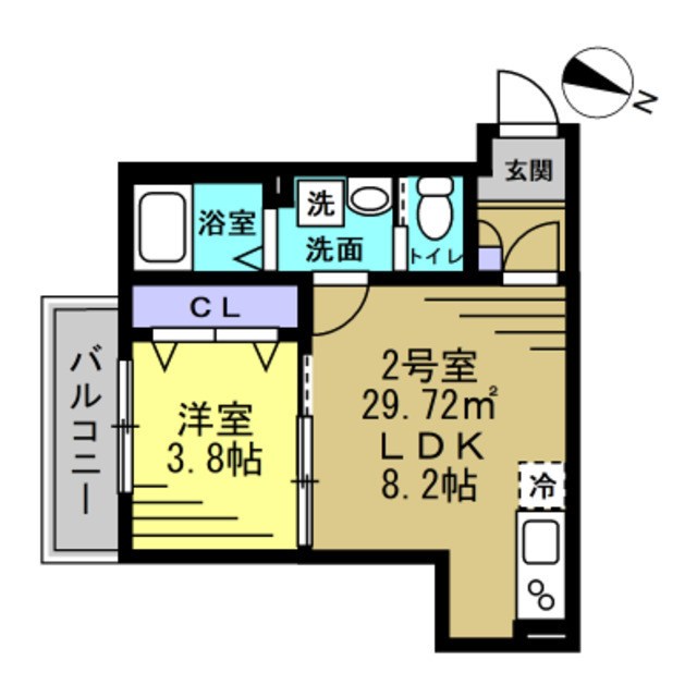 AJ南流山 202号室 間取り