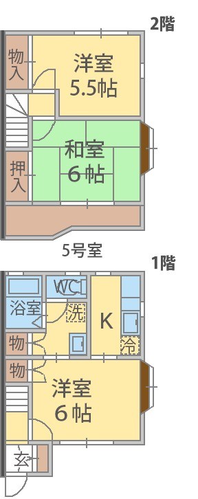 プロスペール・セイワA館 005号室 間取り