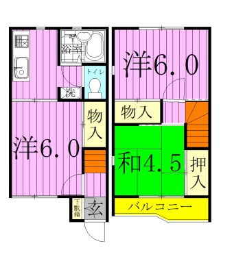 シティハイツ・山崎　Ａ棟 002号室 間取り