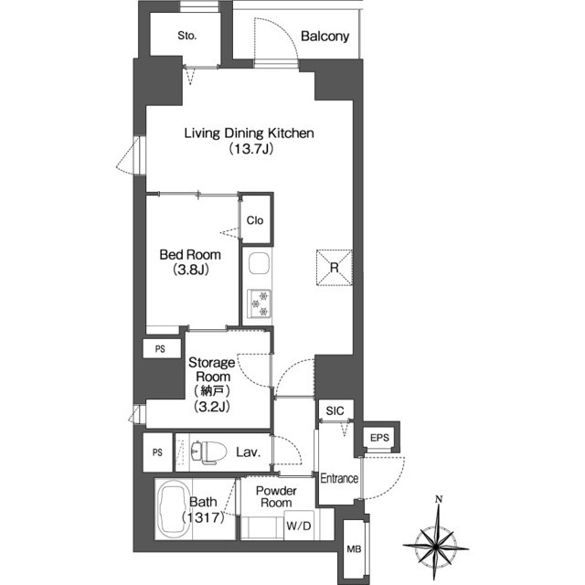 コンフォリア南千住 間取り図