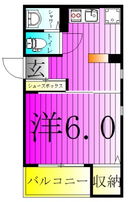 ブライトン北松戸 303号室 間取り