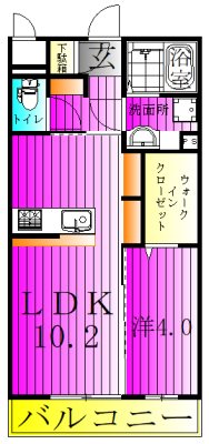 アリエッタ 305号室 間取り