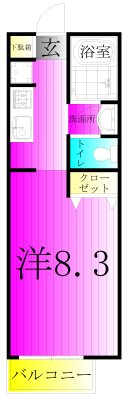 グラチオーソ旭町 202号室 間取り