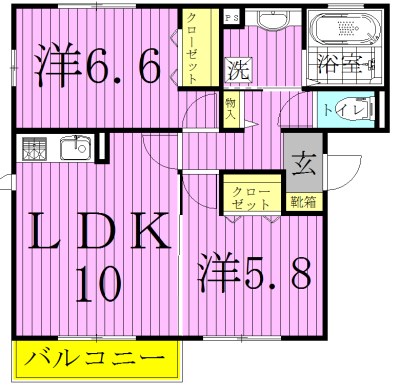 FLAT　TENJIN　3 間取り図