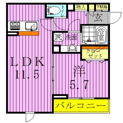 ファミユB 間取り図