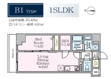 アイルプレミアム東京西新井 間取り図