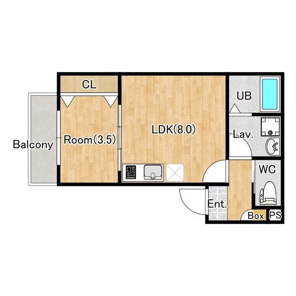 メゾンヤナギカゲ 101号室 間取り