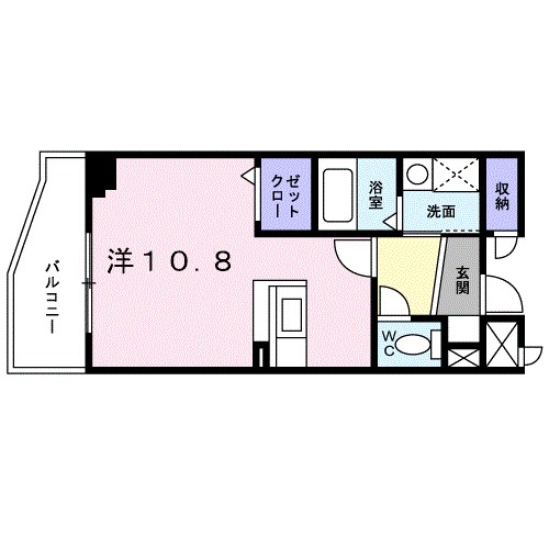 ユノディエール 1007号室 間取り