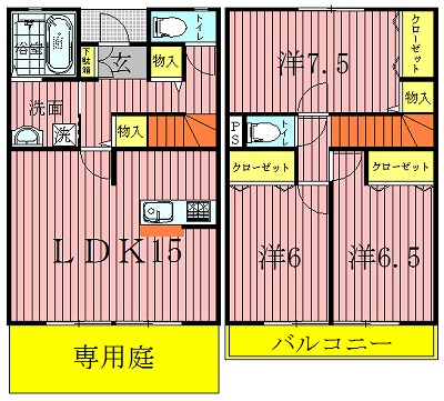 アルファタウン天王台Ｇ 101号室 間取り