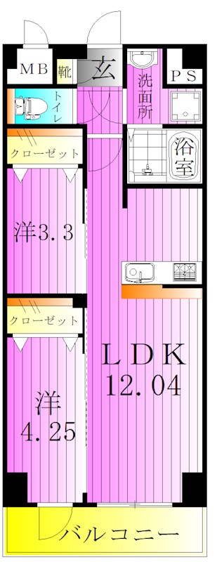 GENOVIA六町 間取り図