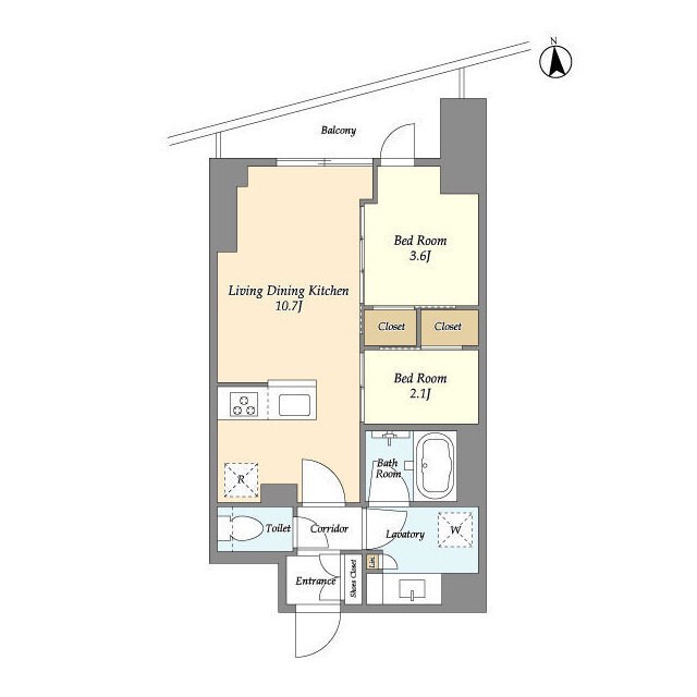 コンフォリア竹ノ塚イースト 間取り図