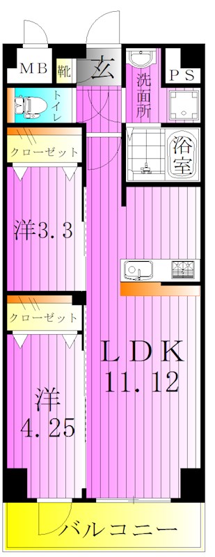 GENOVIA六町 間取り図