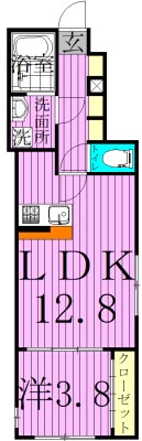 Gluck KASHIWA（グリュックカシワ） 104号室 間取り