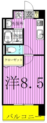 リアン 605号室 間取り