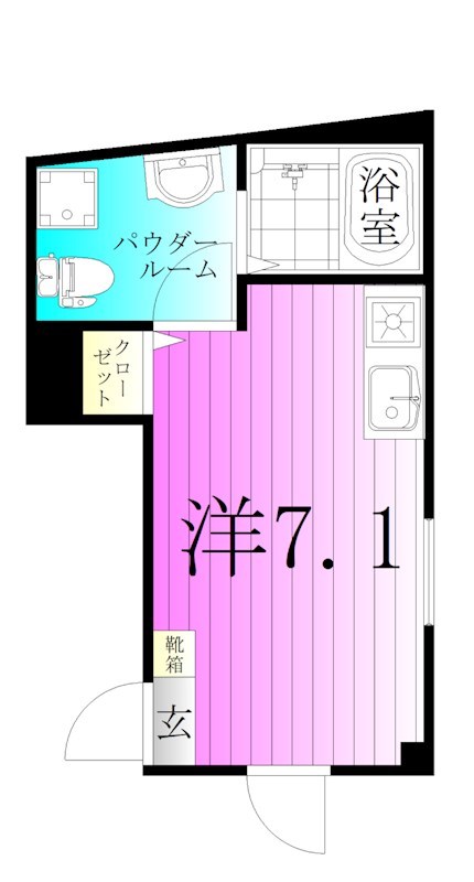 プランドール北千住 間取り図