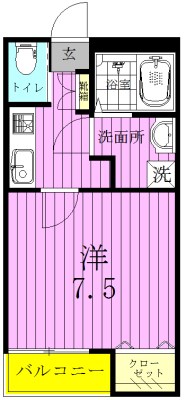 ＧＲＡＮＤＩＲ 101号室 間取り