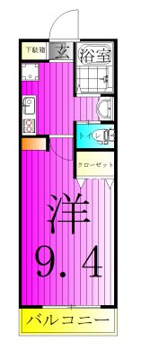 センチュリーオーク　Ｂ棟  305号室 間取り